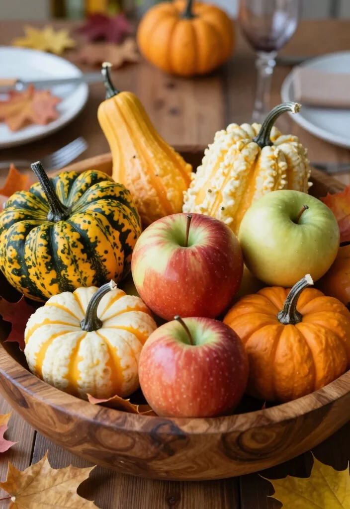 17 Best Thanksgiving Decor Ideas Under $100 That Will WOW Your Guests! - 10. Charming Fruit and Vegetable Displays 1