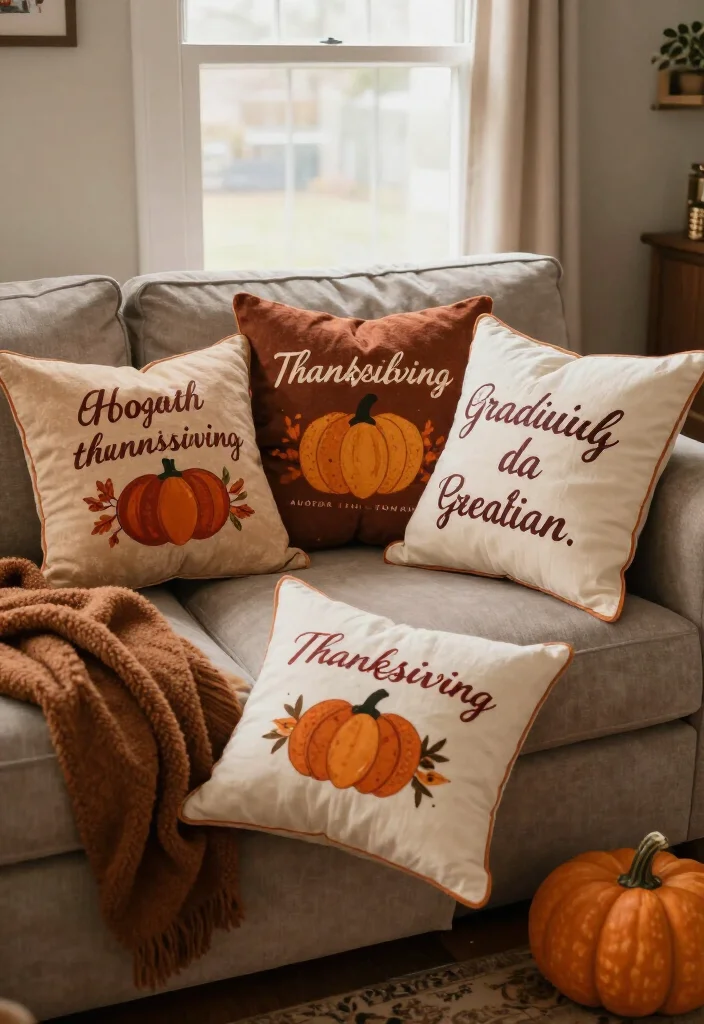 17 Best Thanksgiving Decor Ideas Under $100 That Will WOW Your Guests! - 11. Thanksgiving-Themed Pillows 1