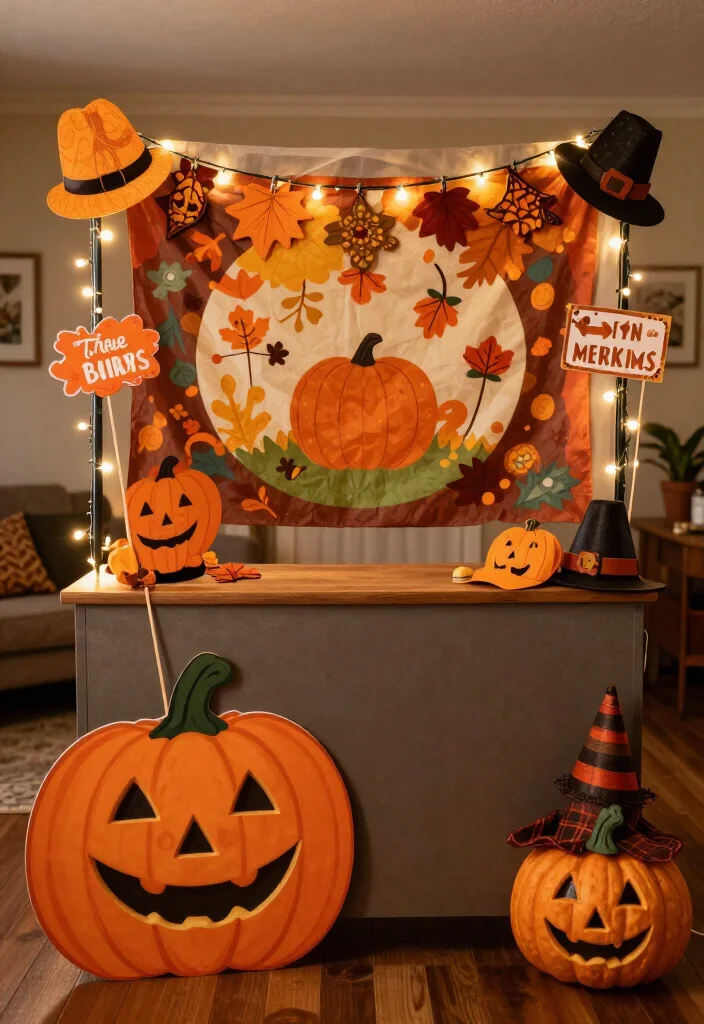 17 Best Thanksgiving Decor Ideas Under $100 That Will WOW Your Guests! - 17. Thanksgiving Photo Booth Area 1