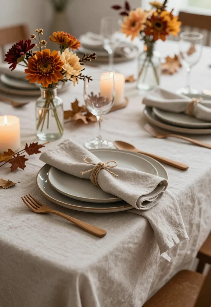 17 Best Thanksgiving Decor Ideas Under $100 That Will WOW Your Guests! - 2. Elegant Table Settings with Natural Elements 1