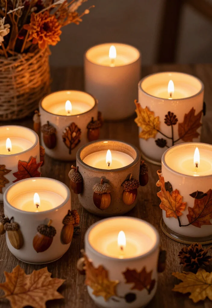 17 Best Thanksgiving Decor Ideas Under $100 That Will WOW Your Guests! - 8. Autumn-Inspired Candle Holders 1