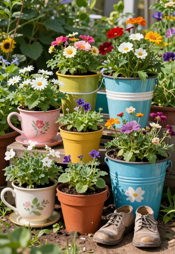 17 Budget-Friendly Gardening Tips That Will Transform Your Space for Less! 13 17 Budget-Friendly Gardening Tips That Will Transform Your Space for Less! - 2. Utilize Recycled Containers 1