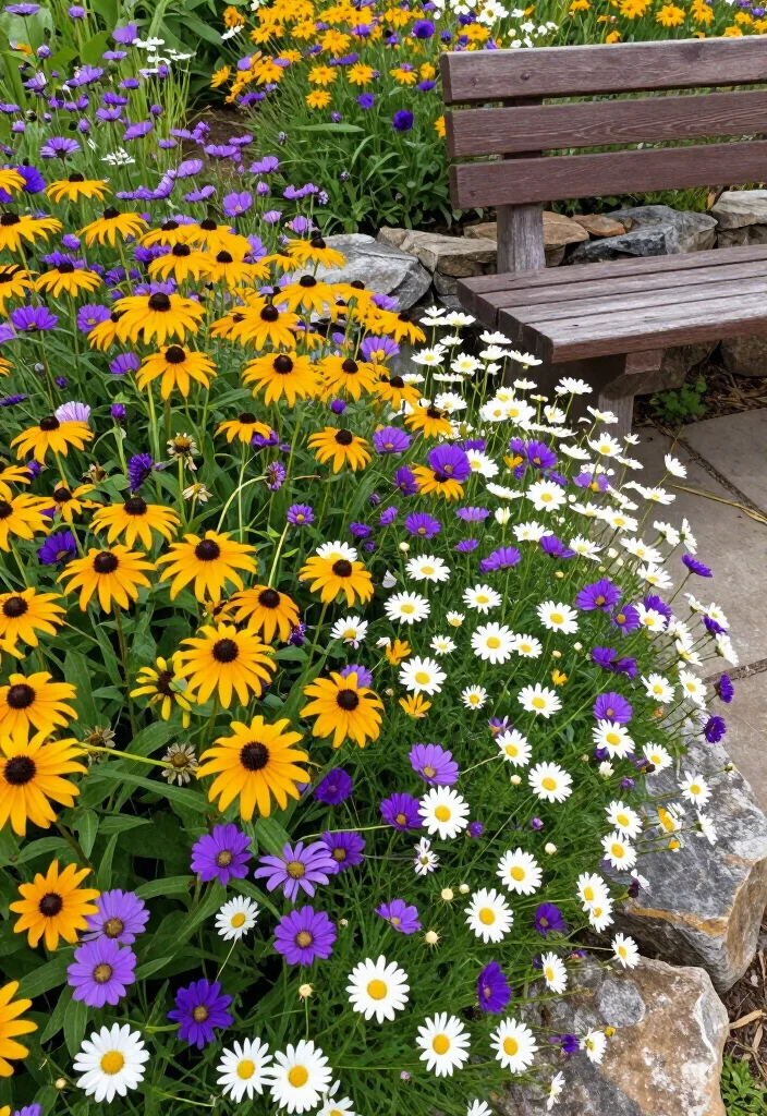 17 Charming Rustic Front Garden Ideas That Will Make Your Neighbors Envious! - 1. Lush Wildflower Beds 1