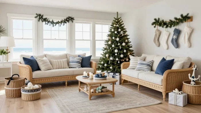 17 Coastal Christmas Home Decor Ideas That’ll Make Your Home Feel Like a Beachside Holiday Escape