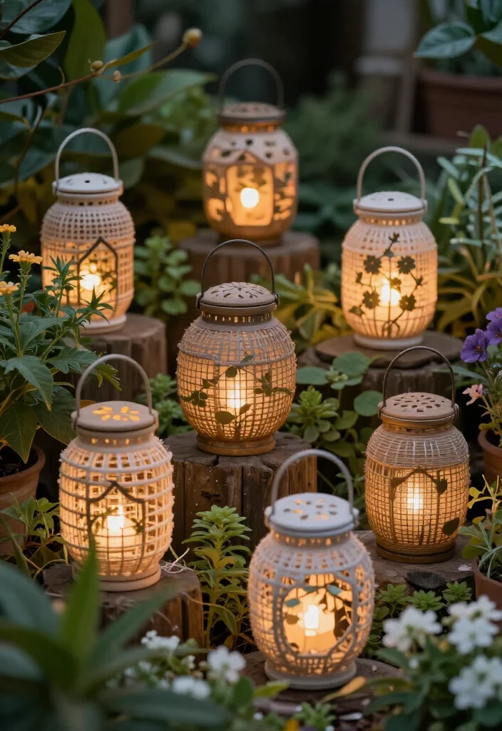 17 DIY Garden Lantern Decor Ideas That Will Light Up Your Evenings (You Won't Believe #9!) - 17. Lanterns Made from Recycled Materials 1