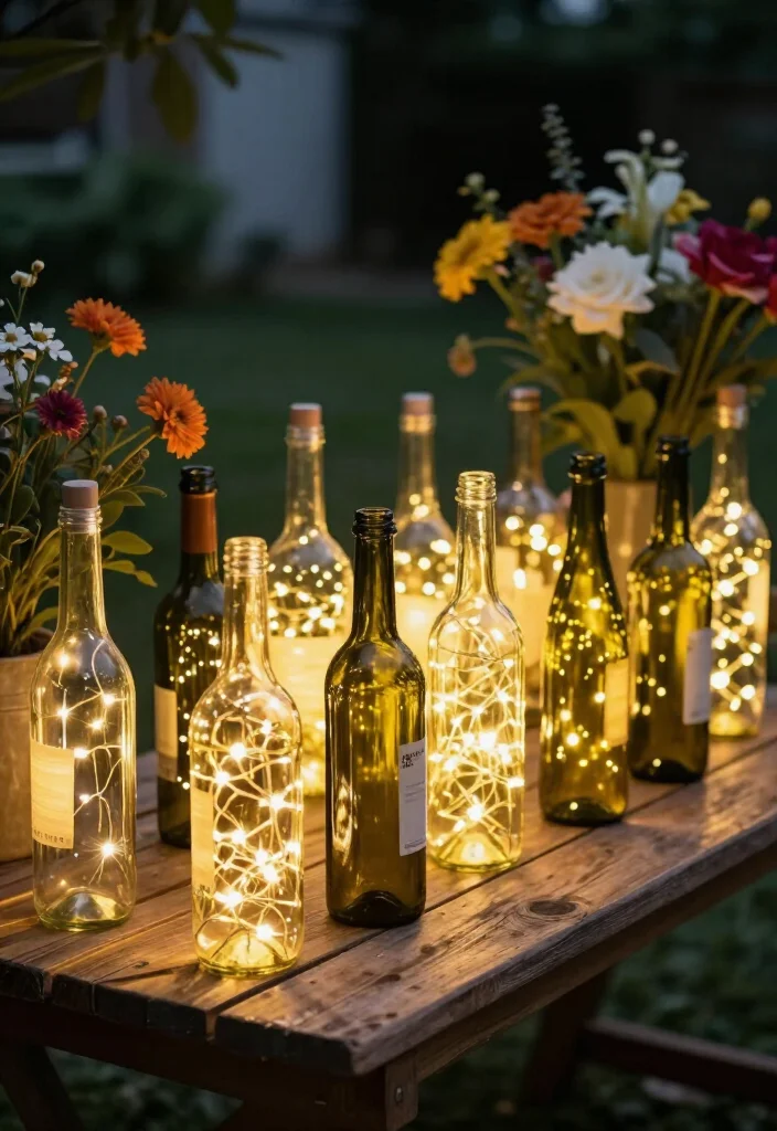 17 DIY Garden Lantern Decor Ideas That Will Light Up Your Evenings (You Won't Believe #9!) - 8. Upcycled Wine Bottle Lanterns 1