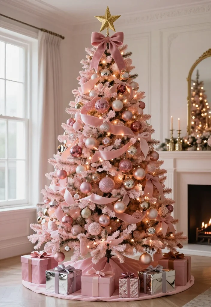 17 Delightful Pink Christmas Tree Decorating Ideas That’ll Make Your Holidays Feel Absolutely Magical - A Pink Holiday Finale 1
