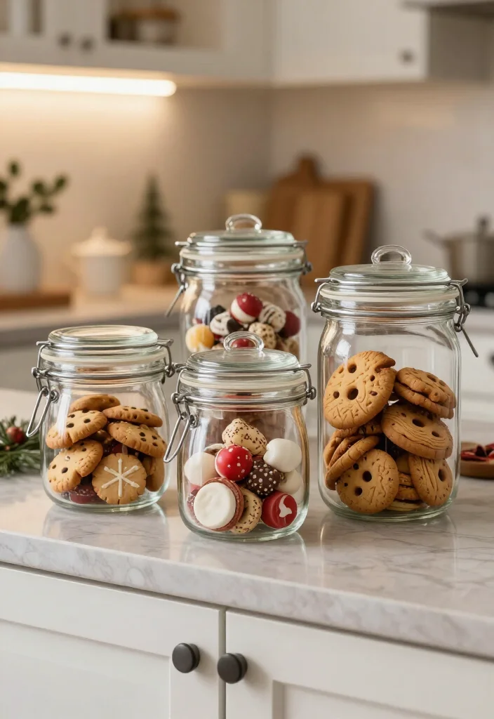 17 Elegant Christmas Kitchen Decor Under $100 That'll Make Your Home Feel Merry and Bright! - 17. Elegant Glass Canisters 1