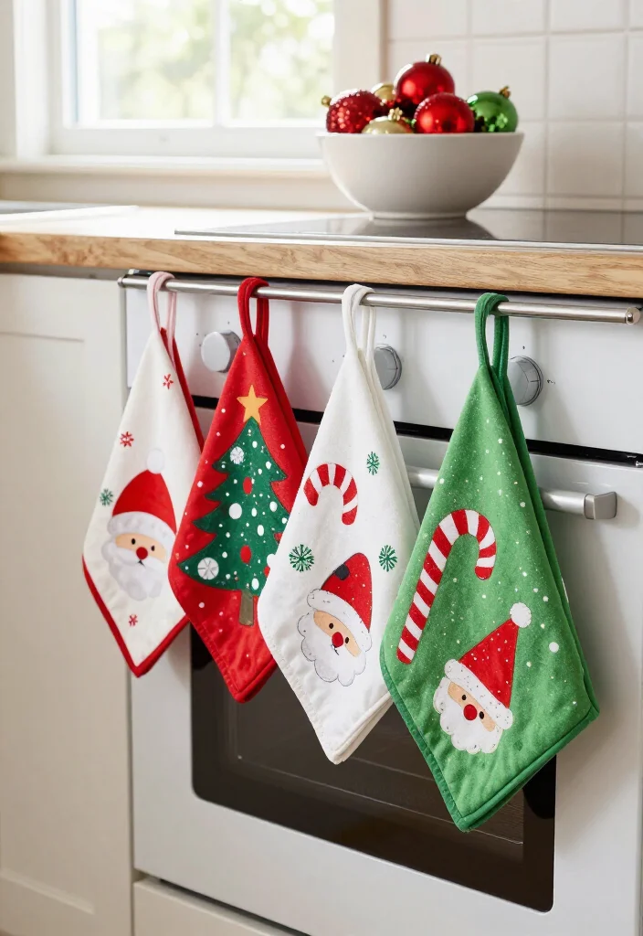 17 Elegant Christmas Kitchen Decor Under $100 That'll Make Your Home Feel Merry and Bright! - 2. Holiday-Themed Kitchen Towels 1