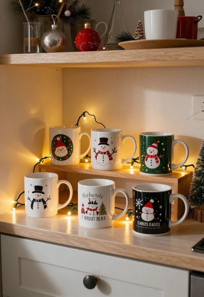 17 Elegant Christmas Kitchen Decor Under $100 That'll Make Your Home Feel Merry and Bright! - 3. Charming Christmas Mugs 1