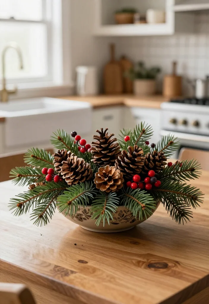 17 Elegant Christmas Kitchen Decor Under $100 That'll Make Your Home Feel Merry and Bright! - 4. Elegant Holiday Centerpiece 1