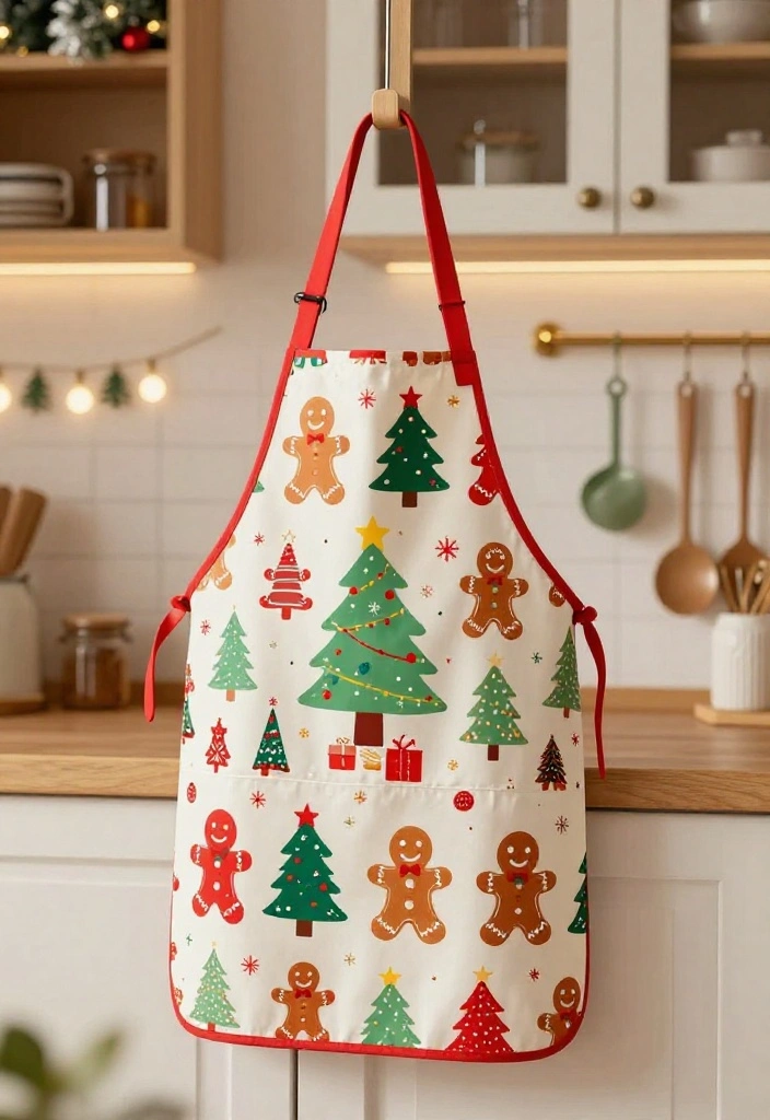 17 Elegant Christmas Kitchen Decor Under $100 That'll Make Your Home Feel Merry and Bright! - 5. Christmas-Themed Apron 1