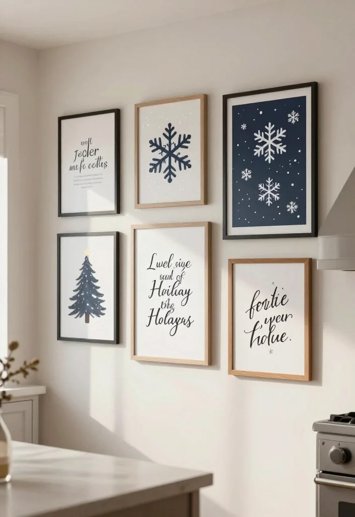 17 Elegant Christmas Kitchen Decor Under $100 That'll Make Your Home Feel Merry and Bright! - 8. Holiday-Themed Wall Art 1
