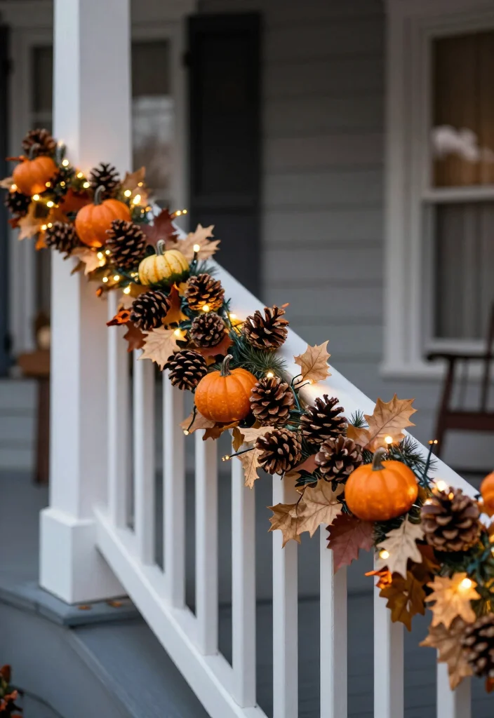 17 Elegant Halloween Front Porch Decor Ideas Your Neighbors Will Envy! - 11. Spooky But Elegant Garlands 1