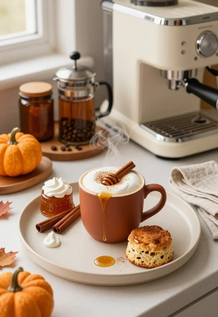 17 Fall Coffee Bar Ideas That’ll Make Your Home Feel Like a Cozy Café (You’ll Want to Copy #7!) 33 17 Fall Coffee Bar Ideas That’ll Make Your Home Feel Like a Cozy Café (You’ll Want to Copy #7!) - 10. Keep It Soft With Cream and Terracotta 1