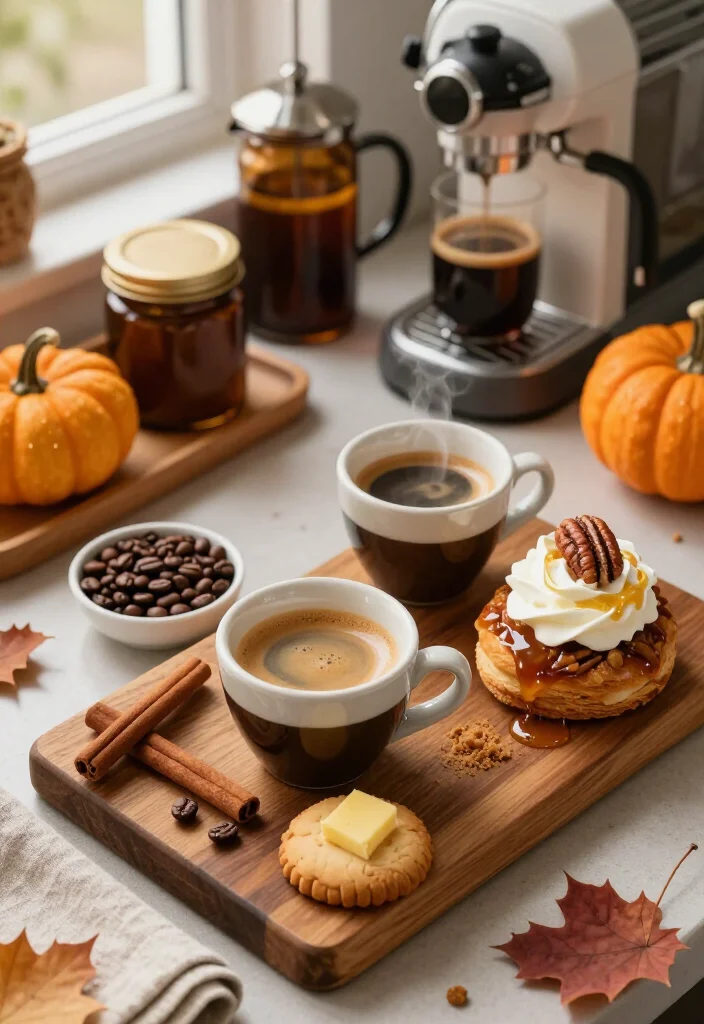 17 Fall Coffee Bar Ideas That’ll Make Your Home Feel Like a Cozy Café (You’ll Want to Copy #7!) 55 17 Fall Coffee Bar Ideas That’ll Make Your Home Feel Like a Cozy Café (You’ll Want to Copy #7!) - 12. Set Up a Tiny Espresso Tasting Board 1