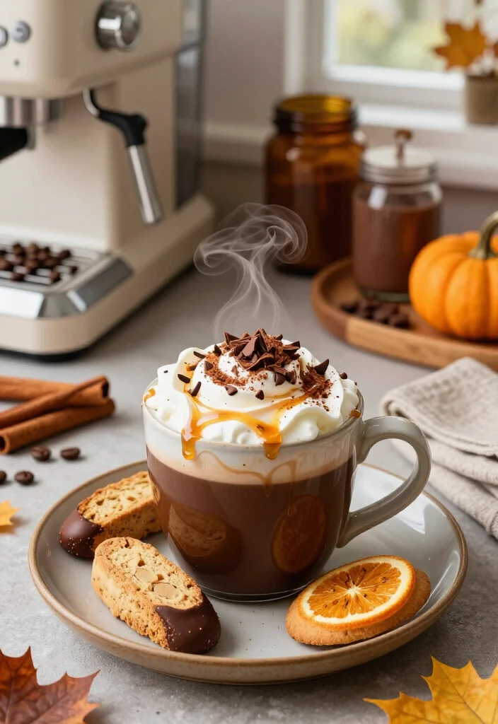 17 Fall Coffee Bar Ideas That’ll Make Your Home Feel Like a Cozy Café (You’ll Want to Copy #7!) 59 17 Fall Coffee Bar Ideas That’ll Make Your Home Feel Like a Cozy Café (You’ll Want to Copy #7!) - 14. Create a Café-Style Mocha and Biscotti Pairing 1