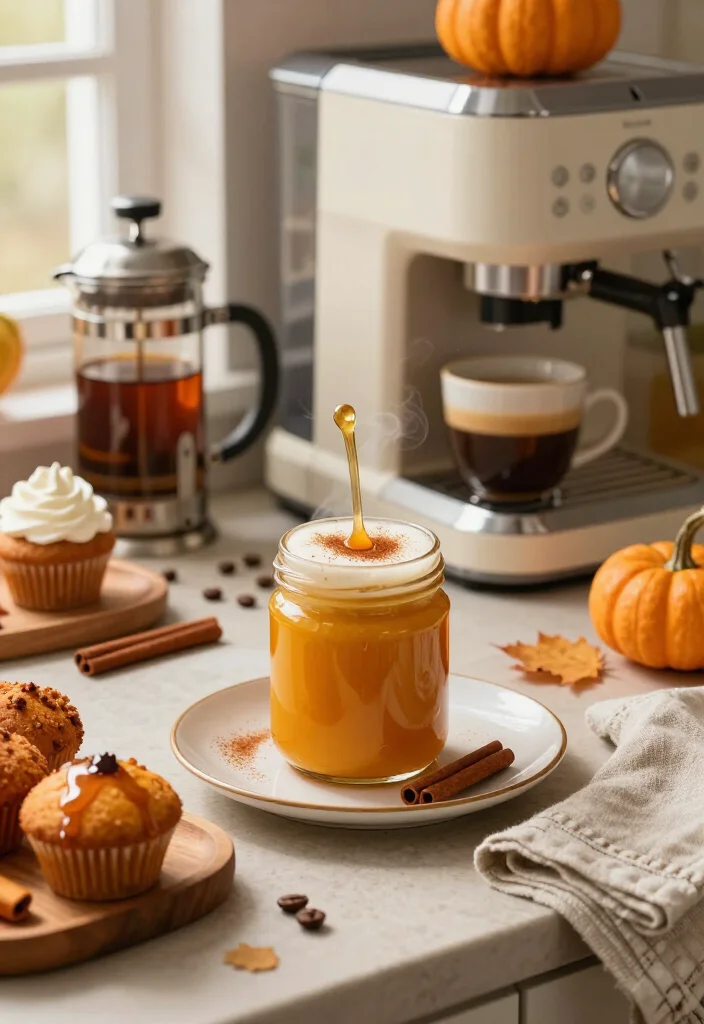 17 Fall Coffee Bar Ideas That’ll Make Your Home Feel Like a Cozy Café (You’ll Want to Copy #7!) 13 17 Fall Coffee Bar Ideas That’ll Make Your Home Feel Like a Cozy Café (You’ll Want to Copy #7!) - 2. Build a Pumpkin Spice Syrup Station 1