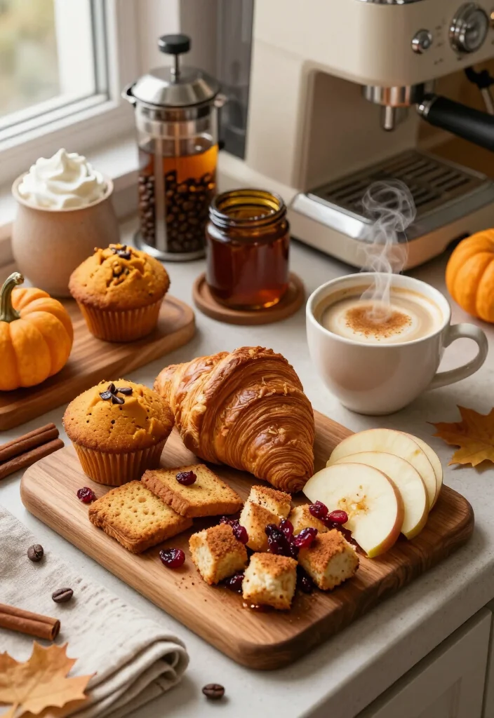 17 Fall Coffee Bar Ideas That’ll Make Your Home Feel Like a Cozy Café (You’ll Want to Copy #7!) 16 17 Fall Coffee Bar Ideas That’ll Make Your Home Feel Like a Cozy Café (You’ll Want to Copy #7!) - 5. Add a Mini Pastry Pairing Board 1