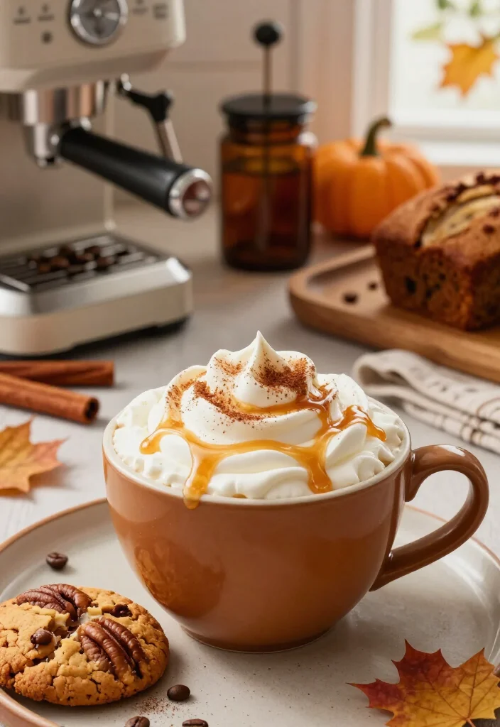 17 Fall Coffee Bar Ideas That’ll Make Your Home Feel Like a Cozy Café (You’ll Want to Copy #7!) 18 17 Fall Coffee Bar Ideas That’ll Make Your Home Feel Like a Cozy Café (You’ll Want to Copy #7!) - 7. Make a Whipped Cream Maple Cinnamon Latte 1