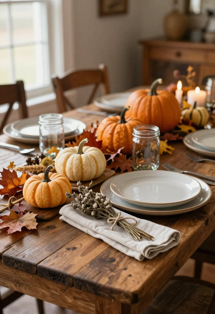 17 Farmhouse Thanksgiving Decor Ideas with Rustic Charm That'll Make Your Table the Talk of the Feast! 42 17 Farmhouse Thanksgiving Decor Ideas with Rustic Charm That'll Make Your Table the Talk of the Feast! - 9. Give Each Guest a Natural Mini Place-Setting Favor 1