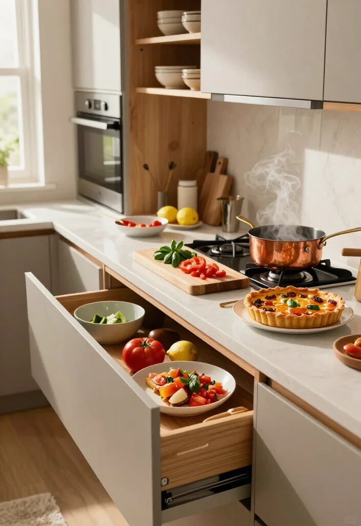 17 Galley Kitchen with Island Ideas That Make Small Spaces Feel Surprisingly Huge (#9 Is Pure Genius!) - 1. Let a Slim Waterfall Island Lead the Room 1