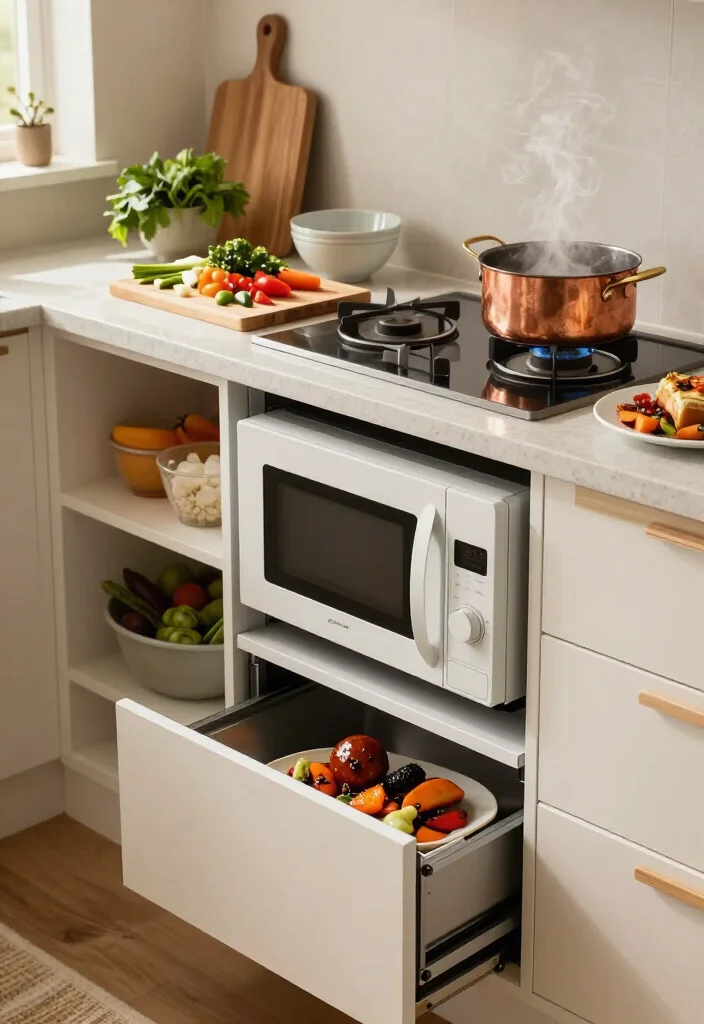 17 Galley Kitchen with Island Ideas That Make Small Spaces Feel Surprisingly Huge (#9 Is Pure Genius!) - 10. Hide Appliances Inside the Island 1