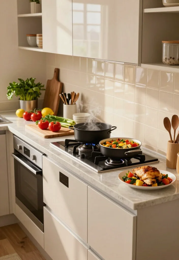 17 Galley Kitchen with Island Ideas That Make Small Spaces Feel Surprisingly Huge (#9 Is Pure Genius!) - 12. Add a Reflective Backsplash Behind the Island 1