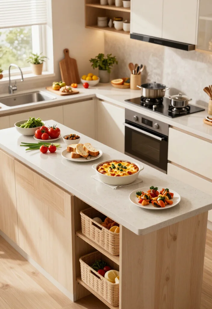 17 Galley Kitchen with Island Ideas That Make Small Spaces Feel Surprisingly Huge (#9 Is Pure Genius!) - 16. Use One Material to Connect Both Sides 1