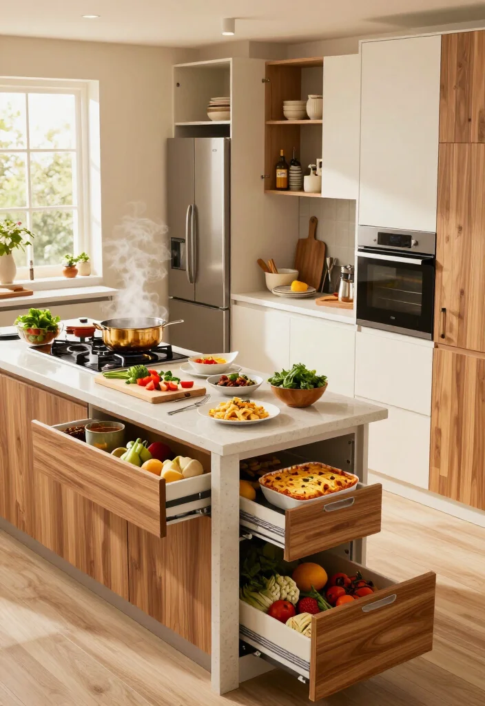 17 Galley Kitchen with Island Ideas That Make Small Spaces Feel Surprisingly Huge (#9 Is Pure Genius!) - 17. Create a Clear Prep-to-Plate Work Triangle 1