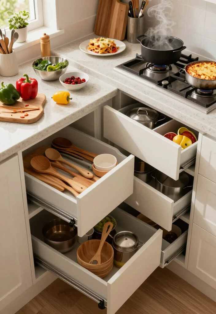 17 Galley Kitchen with Island Ideas That Make Small Spaces Feel Surprisingly Huge (#9 Is Pure Genius!) - 8. Choose a Narrow Island with Deep Drawers 1
