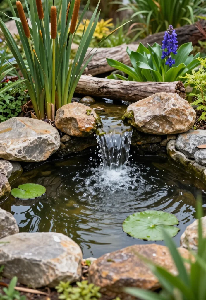 17 Gorgeous Small Ponds with Waterfalls That Will Transform Your Backyard into a Dreamy Oasis! - 7. Dainty Wildlife Pond with Natural Habitat 1
