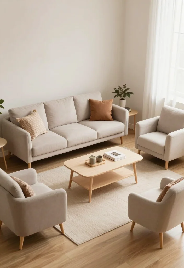 17 Ingenious Living Room Layouts That Will Transform Your Small Apartment Into a Stylish Oasis! - 14. Use Small-Scale Furniture 1