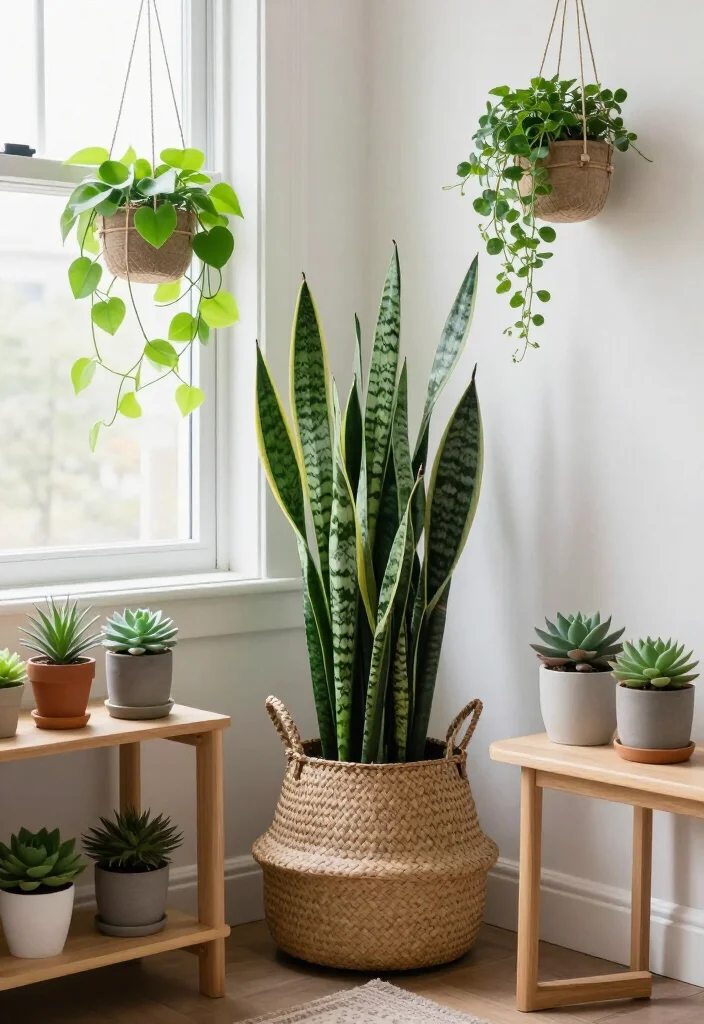 17 Ingenious Living Room Layouts That Will Transform Your Small Apartment Into a Stylish Oasis! - 9. Incorporate Plants for a Touch of Nature 1