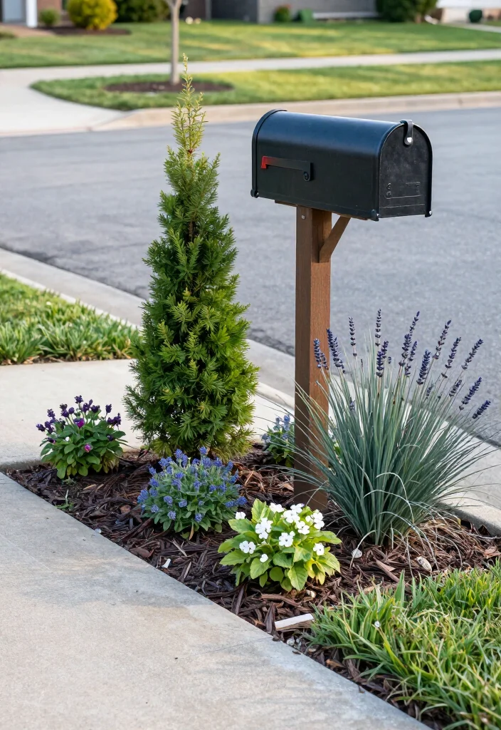17+ Mailbox Landscaping Ideas That'll Make Your Curb Appeal Impossible to Ignore (#9 Is Seriously Stunning!) - 13. A Narrow Bed for Small Front Yards 1