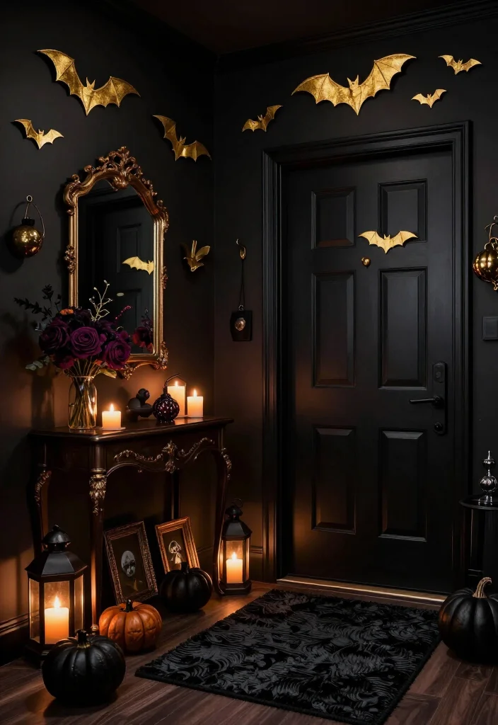 17 Moody Halloween Entryway Ideas That Turn Your Foyer Into a Gold Bat Fantasy - Conclusion: Let the Foyer Set the October Mood 1