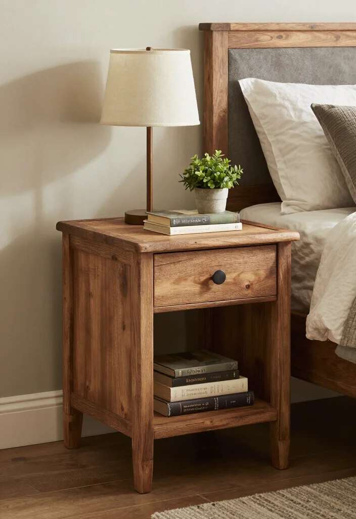 17 Stylish Farmhouse Bedroom Storage Solutions to Maximize Your Space (Check Out #5!) 64 17 Stylish Farmhouse Bedroom Storage Solutions to Maximize Your Space (Check Out #5!) - 11. Bedside Carts 1