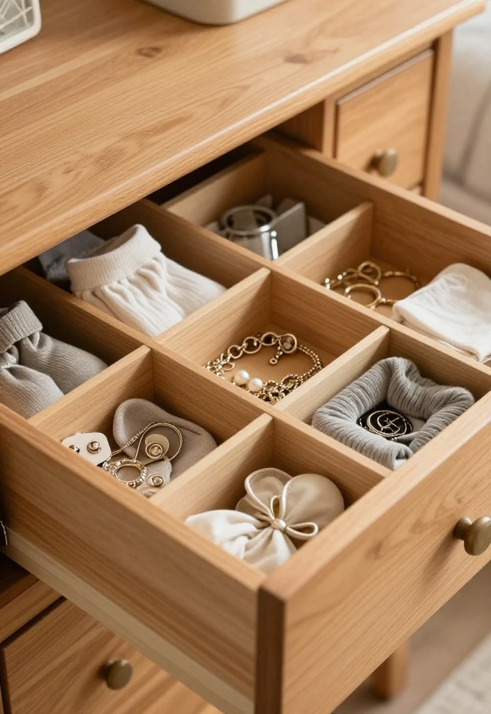17 Stylish Farmhouse Bedroom Storage Solutions to Maximize Your Space (Check Out #5!) 65 17 Stylish Farmhouse Bedroom Storage Solutions to Maximize Your Space (Check Out #5!) - 12. Drawer Organizers 1