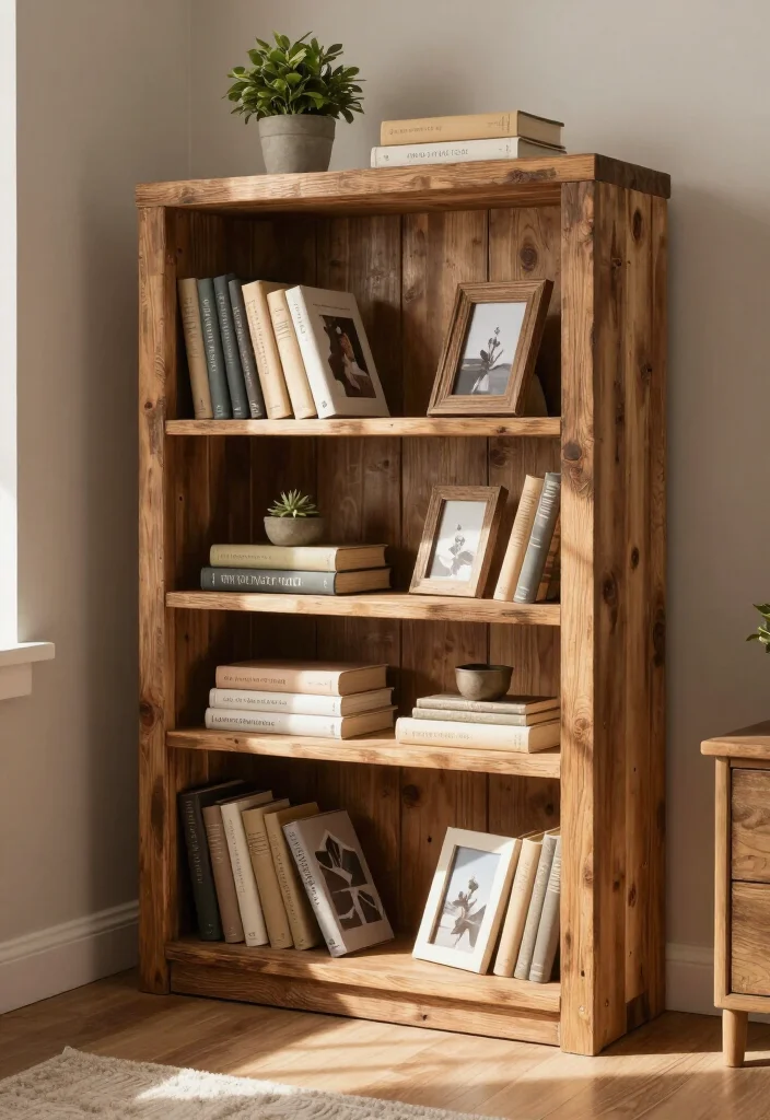 17 Stylish Farmhouse Bedroom Storage Solutions to Maximize Your Space (Check Out #5!) 3 17 Stylish Farmhouse Bedroom Storage Solutions to Maximize Your Space (Check Out #5!) - 2. Rustic Bookshelves 1