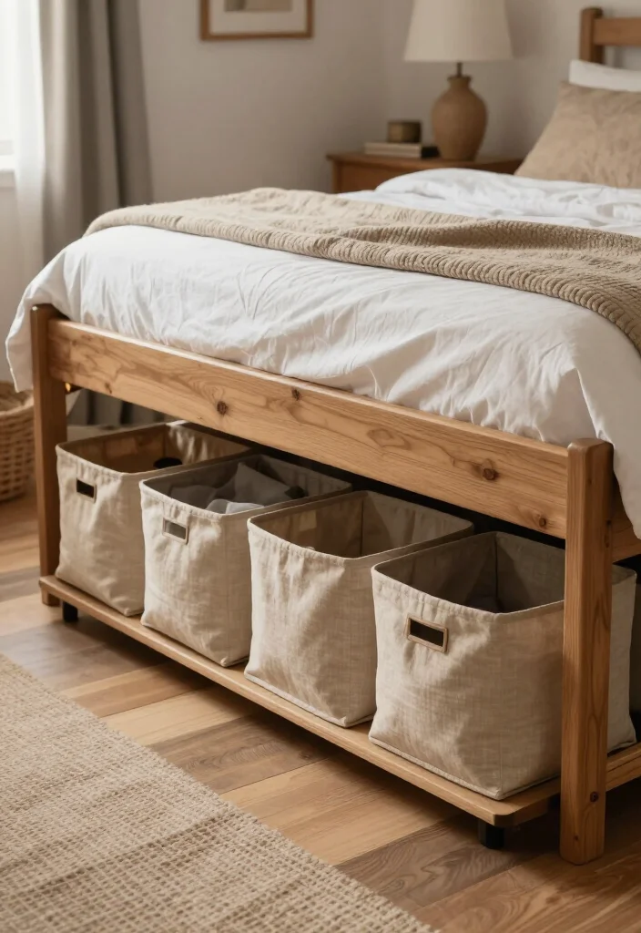 17 Stylish Farmhouse Bedroom Storage Solutions to Maximize Your Space (Check Out #5!) 16 17 Stylish Farmhouse Bedroom Storage Solutions to Maximize Your Space (Check Out #5!) - 5. Creative Under-Bed Storage 1