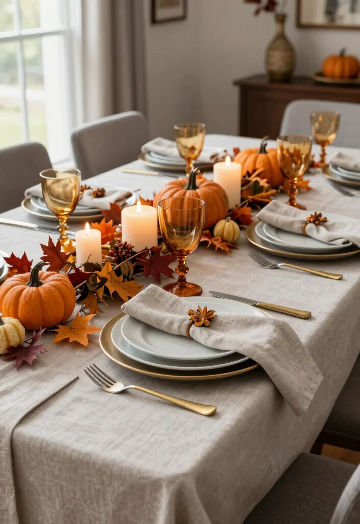 17 Thanksgiving Table Upgrades That'll Make Your Dinner Look Straight Out of a Magazine 34 17 Thanksgiving Table Upgrades That'll Make Your Dinner Look Straight Out of a Magazine - 11. Arrange Flatware Like a Small Work of Art 1