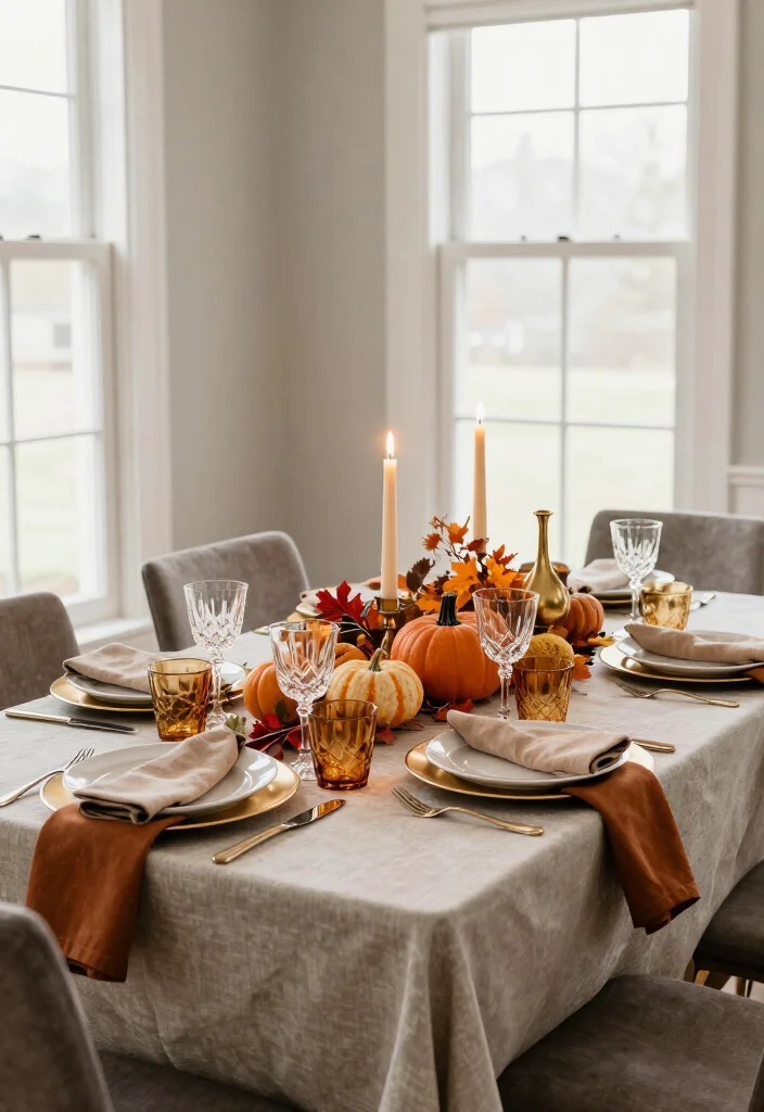 17 Thanksgiving Table Upgrades That'll Make Your Dinner Look Straight Out of a Magazine 60 17 Thanksgiving Table Upgrades That'll Make Your Dinner Look Straight Out of a Magazine - 15. Style the Head of the Table With Restraint 1