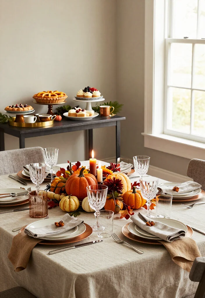 17 Thanksgiving Table Upgrades That'll Make Your Dinner Look Straight Out of a Magazine 71 17 Thanksgiving Table Upgrades That'll Make Your Dinner Look Straight Out of a Magazine - 16. Create a Small Dessert and Coffee Moment 1