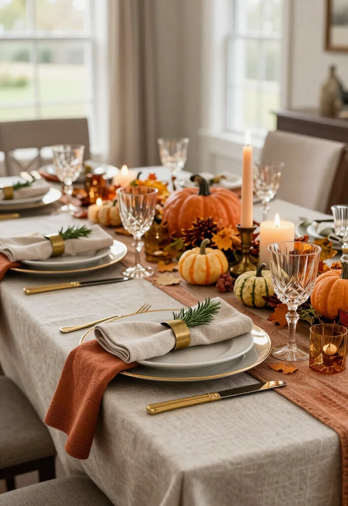 17 Thanksgiving Table Upgrades That'll Make Your Dinner Look Straight Out of a Magazine 4 17 Thanksgiving Table Upgrades That'll Make Your Dinner Look Straight Out of a Magazine - 3. Give Napkins a Little Personality 1