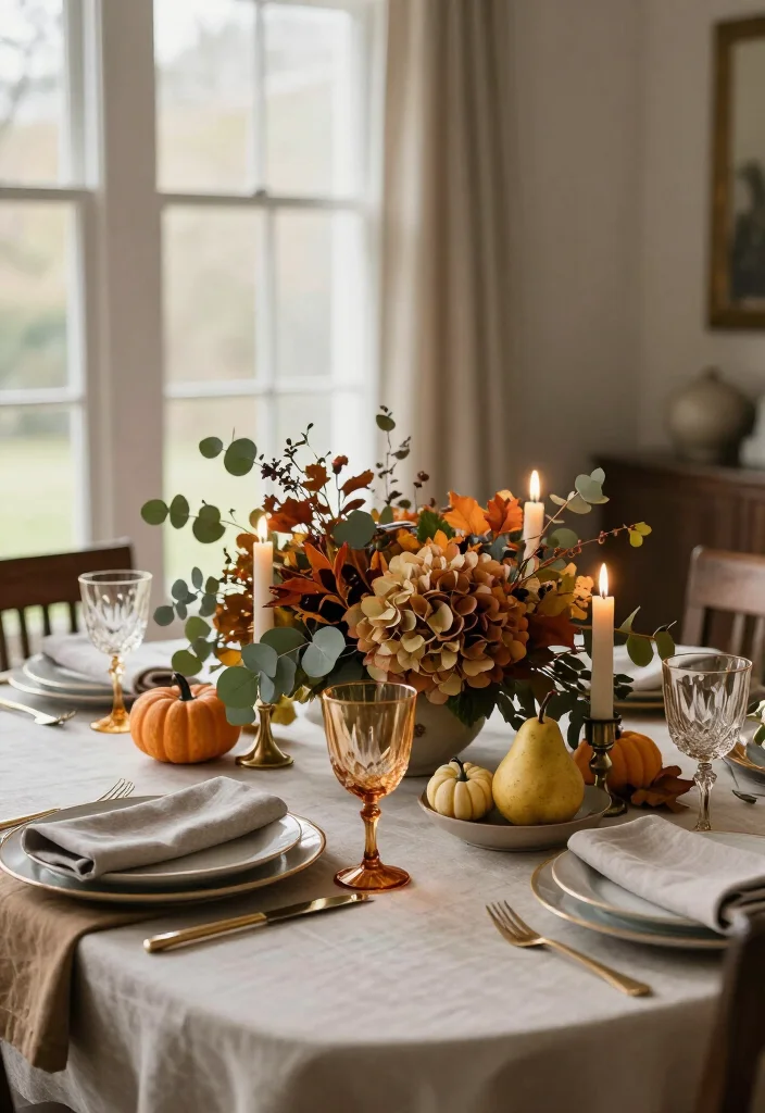 17 Thanksgiving Table Upgrades That'll Make Your Dinner Look Straight Out of a Magazine 16 17 Thanksgiving Table Upgrades That'll Make Your Dinner Look Straight Out of a Magazine - 5. Keep the Centerpiece Low and Lush 1