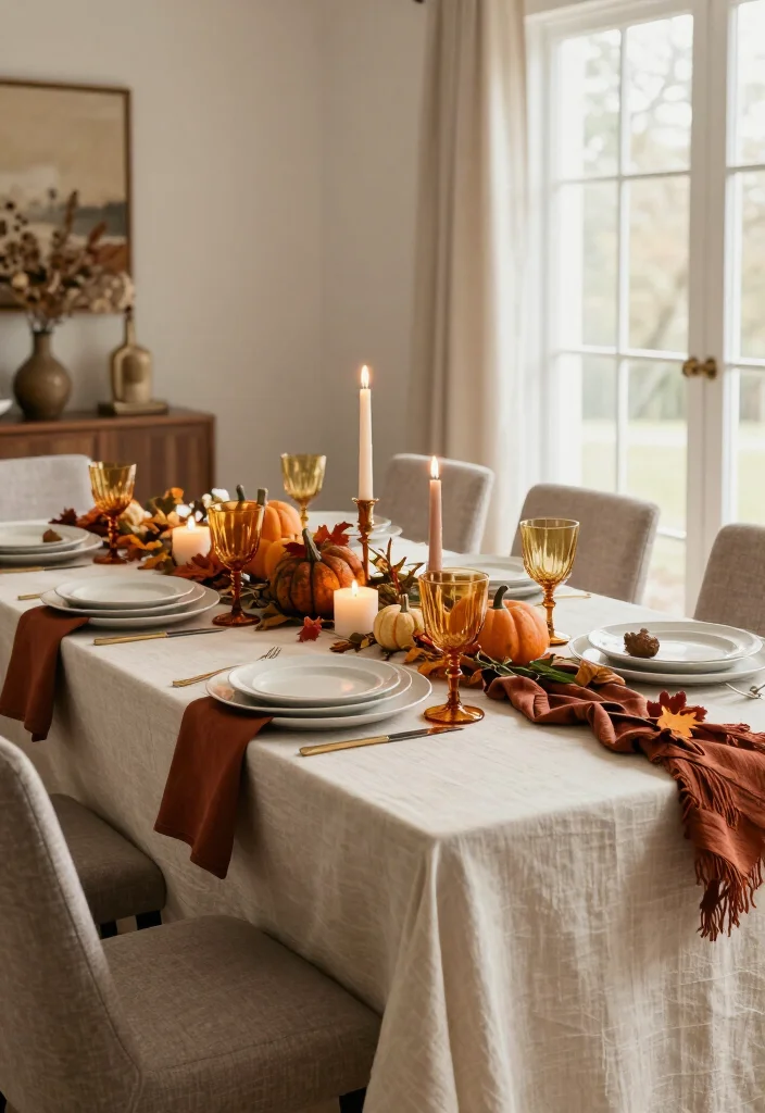17 Thanksgiving Table Upgrades That'll Make Your Dinner Look Straight Out of a Magazine 32 17 Thanksgiving Table Upgrades That'll Make Your Dinner Look Straight Out of a Magazine - 9. Choose a Color Palette Before You Shop 1