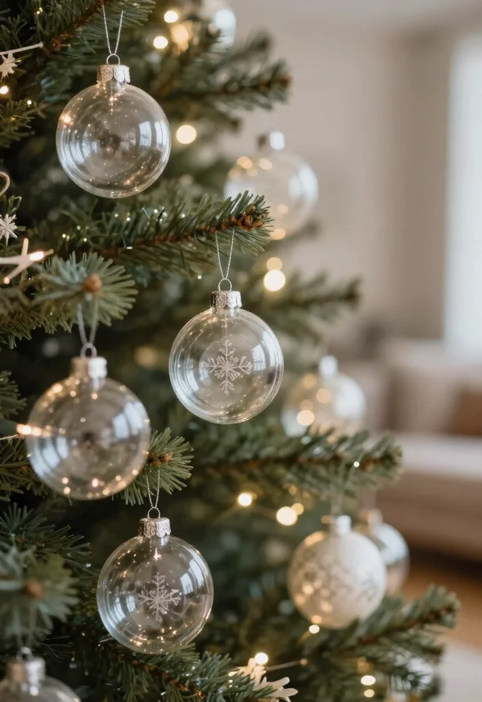 17 Trendy Christmas Tree Ornaments for 2026 That Will Wow Your Guests! - 12. Transparent Glass Ornaments 1