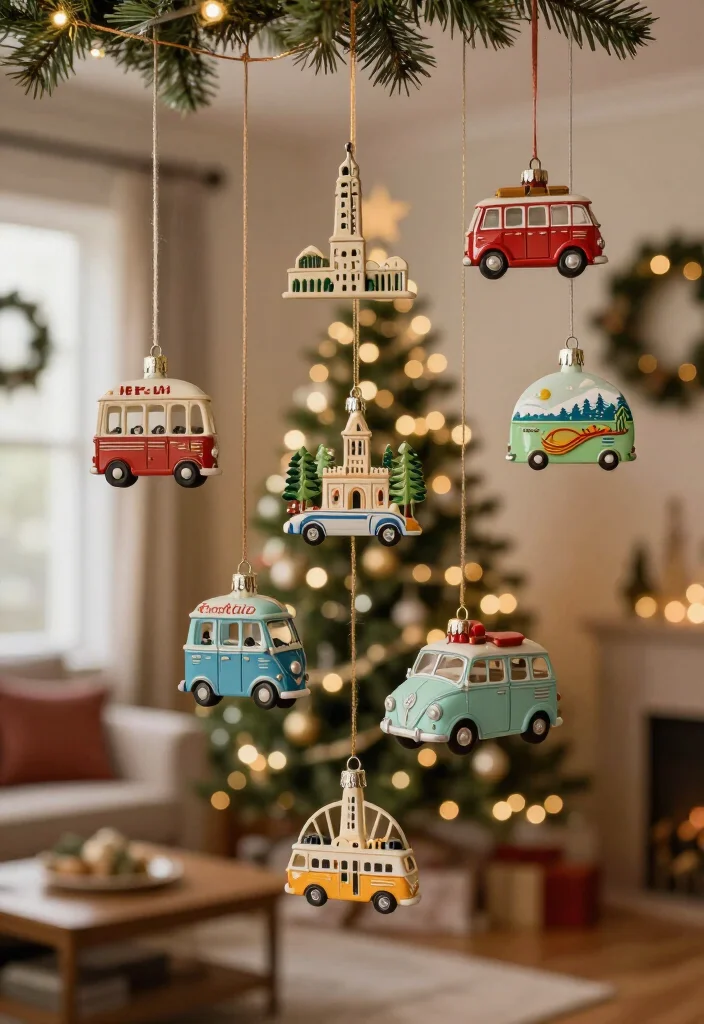 17 Trendy Christmas Tree Ornaments for 2026 That Will Wow Your Guests! - 14. Vintage Travel Ornaments 1