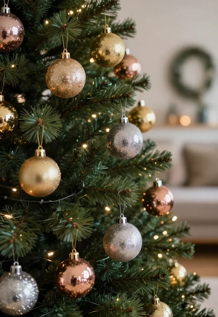 17 Trendy Christmas Tree Ornaments for 2026 That Will Wow Your Guests! - 7. Metallic and Shimmering Ornaments 1