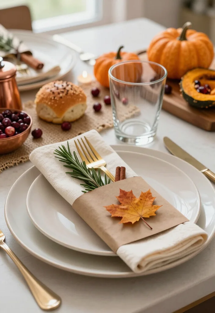 19 Dollar Tree Thanksgiving Table Setting Ideas That Look Shockingly Expensive (Guests Will Never Guess the Cost!) - 4. Use Brown Paper Bags as Rustic Napkin Pockets 1